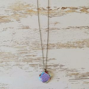 Glass fusion pendant necklace